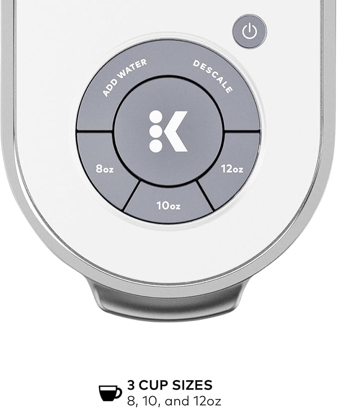 Keurig K-Slim Single Serve K-Cup Pod Coffee Maker, Multistream Technology, 3 Brew Sizes, Slim and Sleek Design, 46oz Removable Reservoir, White