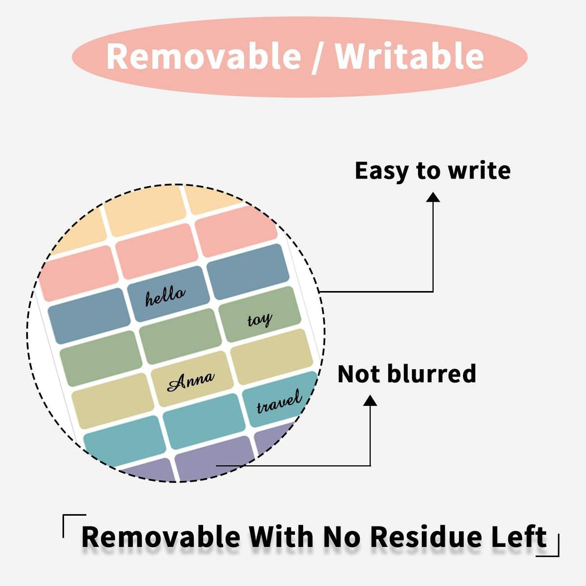 STARLIBOO Removable Freezer Labels, 1x2 Inch Color Coding Removable Label for Food Containers, 360 Freezer Stickers Tape to Write on/Waterproof/Easy Peel Off(8 Colors Morandi)