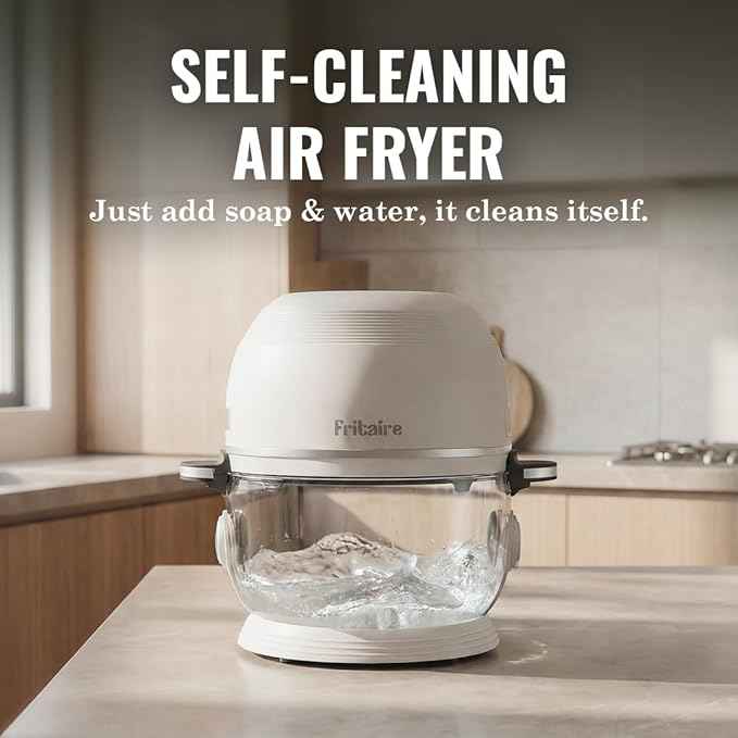 Non Toxic Air Fryer™ Pro | 9-in-1 Glass Air Fryer | Self-Cleaning | 5 Quart | Rotisserie and Tumbler | 400F Vortex For Even Cooking, BPA-Free Teflon Free, Recrisp, Roast, Bake, Lavender