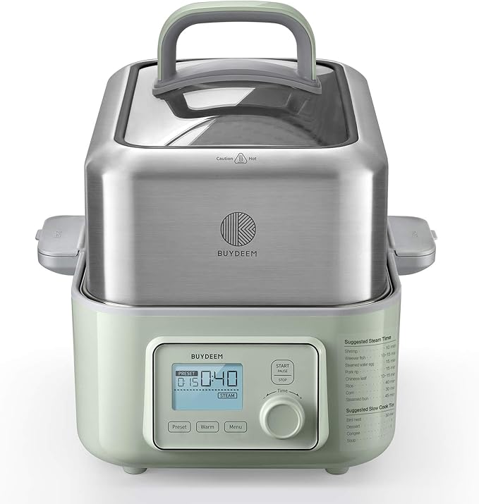 BUYDEEM G553 5-Quart Electric Food Steamer Bundle With A500 Stew Pots