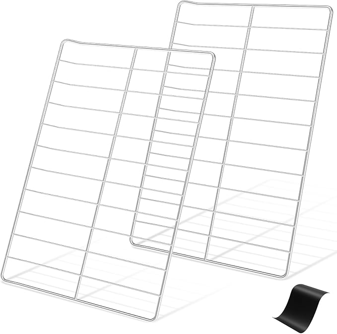 2x Upgraded 25"x15" WPW10550642 Oven Racks Replacement Compatible with Whirlpool Range Oven Shelf Stove Rack W10550642 EAP11756198 EAP11756198 304 Stainless Steel Oven Rack wfg320m0bs3 w/Oven Liner