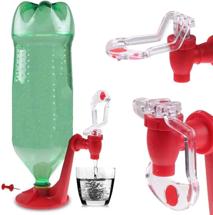 2 Liter Beverage Dispenser, Coke Soda Drink Dispenser Bottle Upside Down Drinking Fountains Water Dispense Machine for Party Home Bar (Style 1)