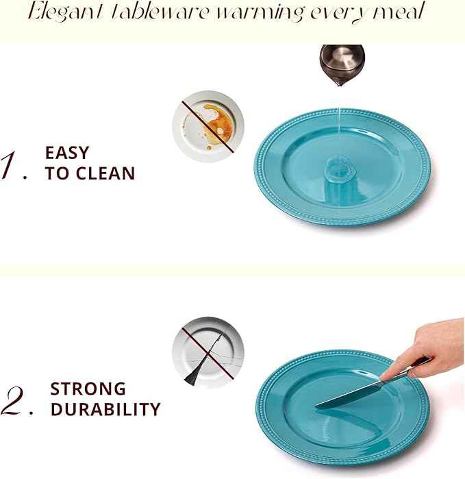 Pearl Dots Stoneware Dinnerware Set (20pc Set, Turquoise)