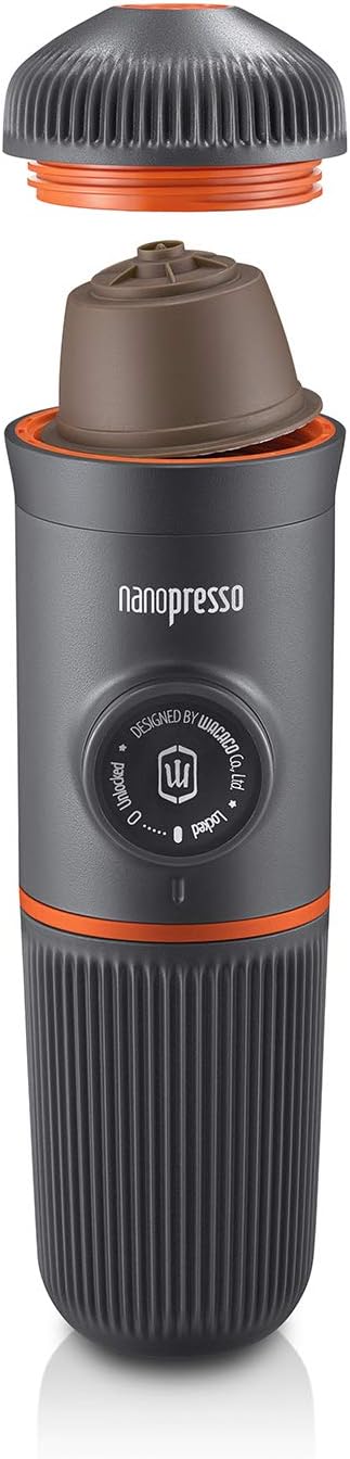 WACACO Nanopresso & DG Kit Capsule Adapter Bundle - Portable Espresso Maker for Ground Coffee and DG Capsules