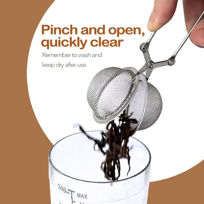 nap Ball Tea Strainer, Ridworg 3 Pack Premium Stainless Steel Tea Infuser with Handle for Loose Leaf Tea Fine Mesh Tea Balls Filter Infusers