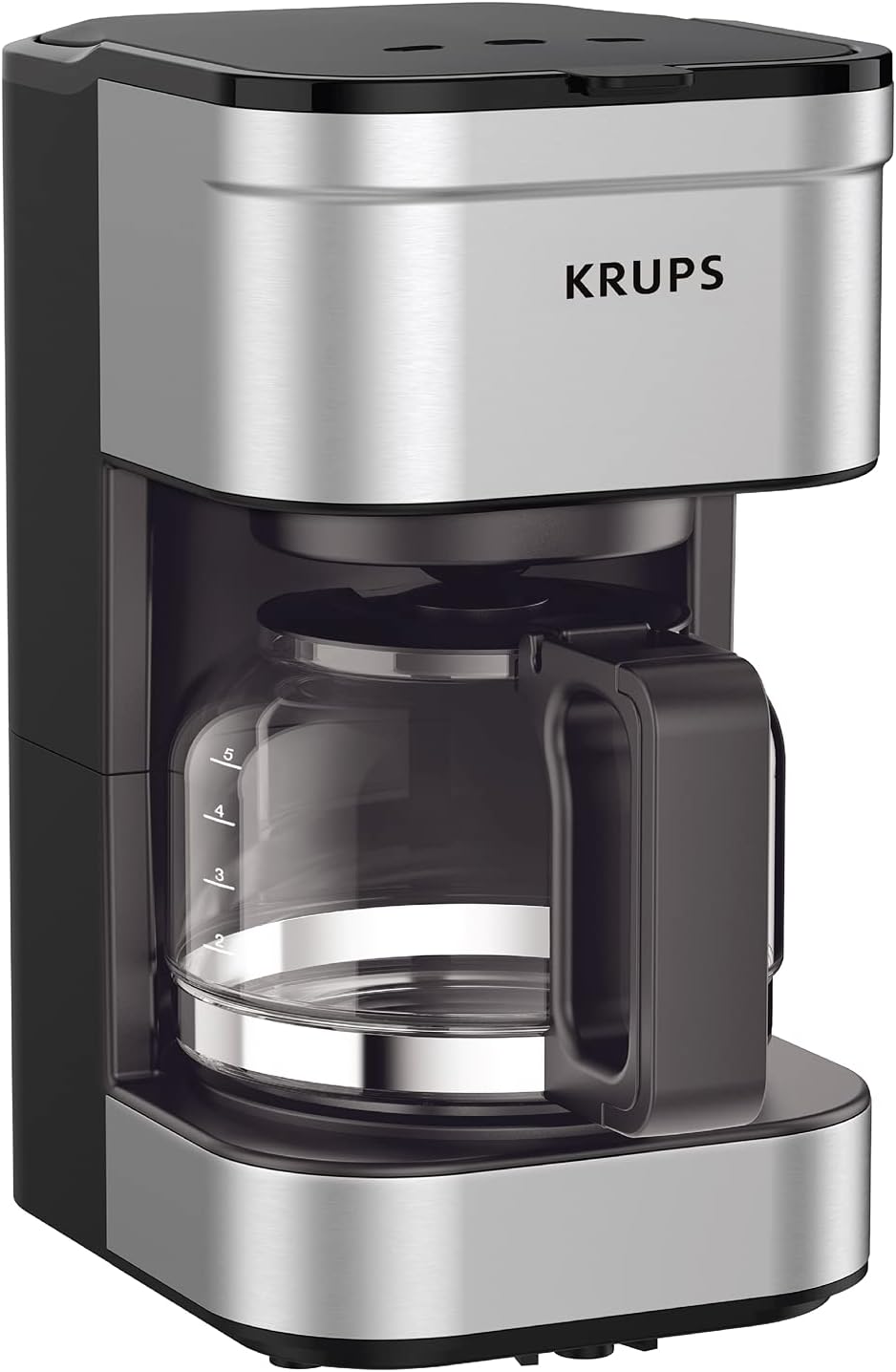 KRUPS Newer Model Drip Coffee Maker, Glass, Silver