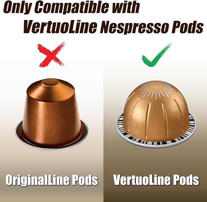 Deco Brothers Crystal Tempered Glass Vertuo Pod Holder Drawer, 30 Large or 60 Small Nespresso Capsule Organizer, Black