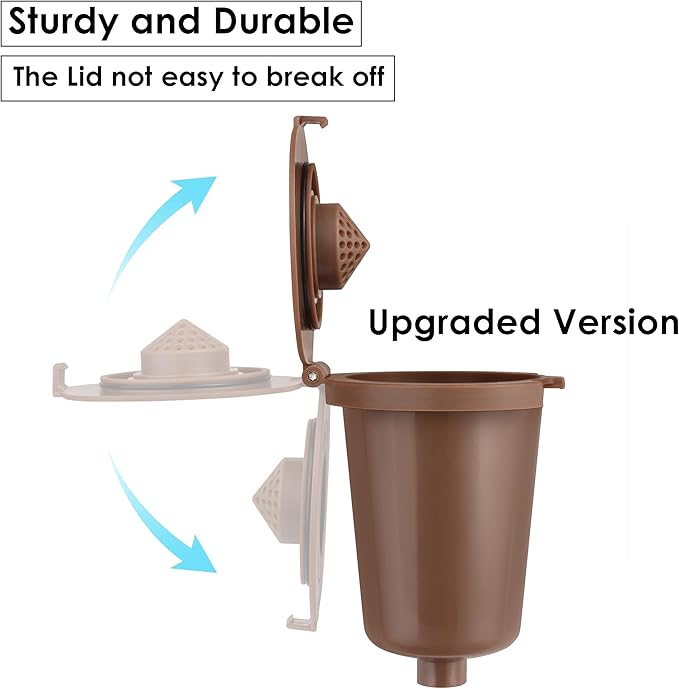 Reusable Filter Cup for Cuisinart (Upgraded Version - 2 PACK Brown)