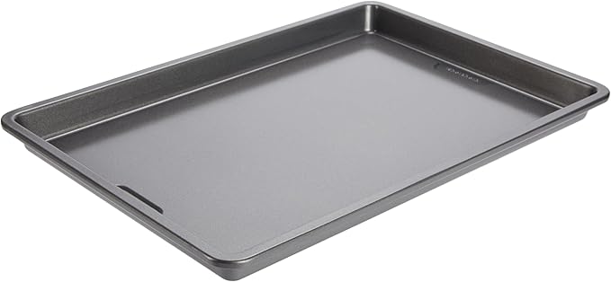 GoodCook PRO Medium Baking Sheet Pan Nonstick Warp & Scratch-Resistant Dishwasher-Safe Carbon Steel Construction for Even Baking Oven Safe to 480°F, 10 x 15-Inch, Gray