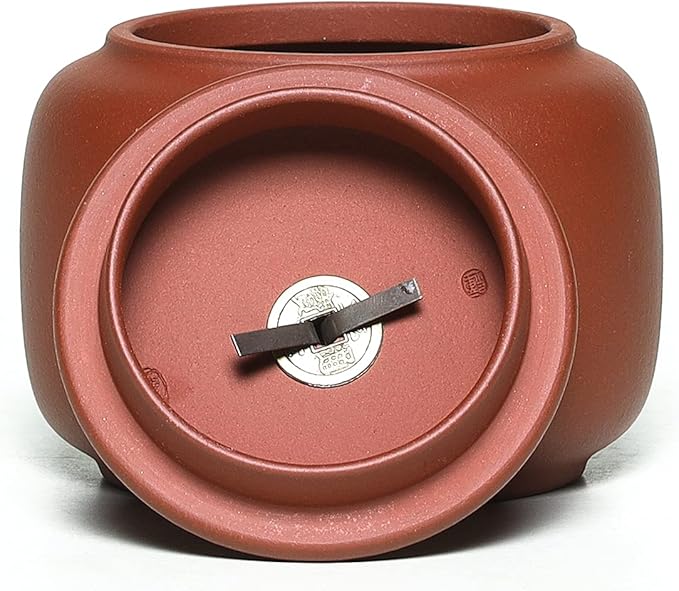 Yixing Clay Jar 17.5 Oz,Zisha Loose Leaf Tea Storage Canister Pot,Keep Bulk Tea Tidy and Fresh