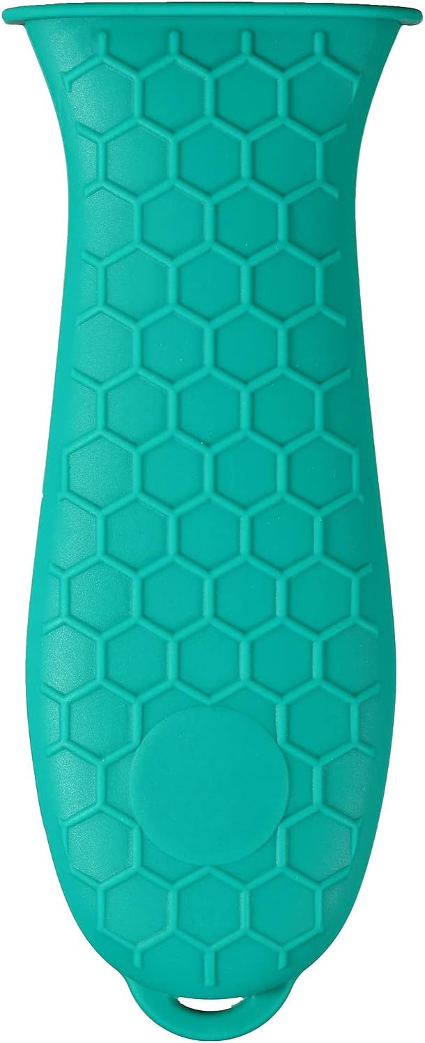 8 Pieces Silicone Hot Tool Holder Heat Resistant Potholder Cookware Handle Non Slip Rubber Pot Holders Handles Grip Covers for Cast Iron Skillet Silicone Cooking Kitchen Suits (Green)
