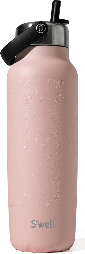 S'well Recycled Stainless Steel Explorer with Flip Straw Lid, 40oz, Limited Edition Polar Pink, Triple Layered Vacuum Insulated Container Keeps Drinks Cold for 54 Hours and Hot for 12, BPA Free