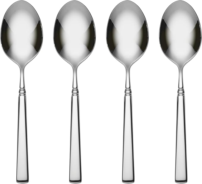 Oneida 2267004C Easton Fine Flatware Dinner Spoons, Set Of 4, 7.3" L x 1.71" W