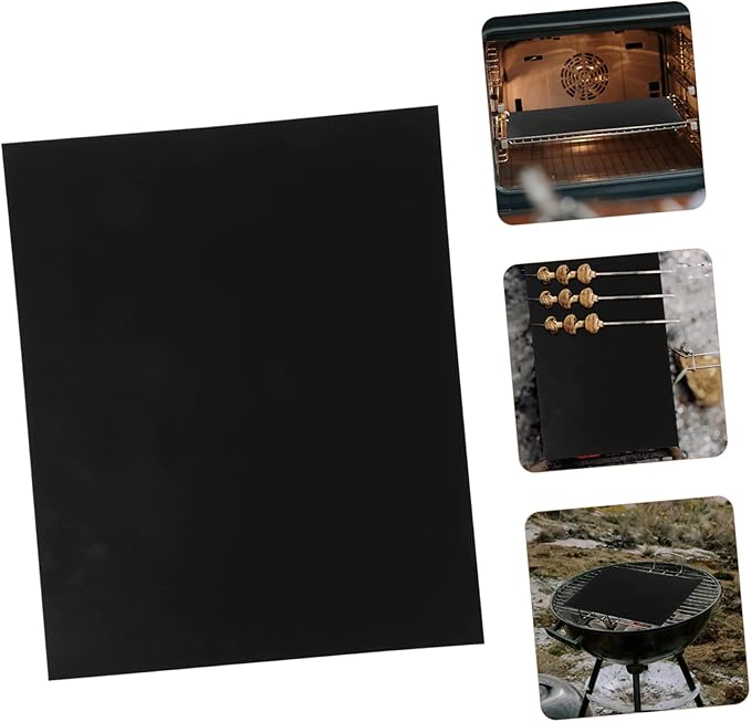 Kisangel 6pcs Multifunctional Baking Liner Heat Resistant BBQ Mat Non-Stick Grill Pad for Kitchen