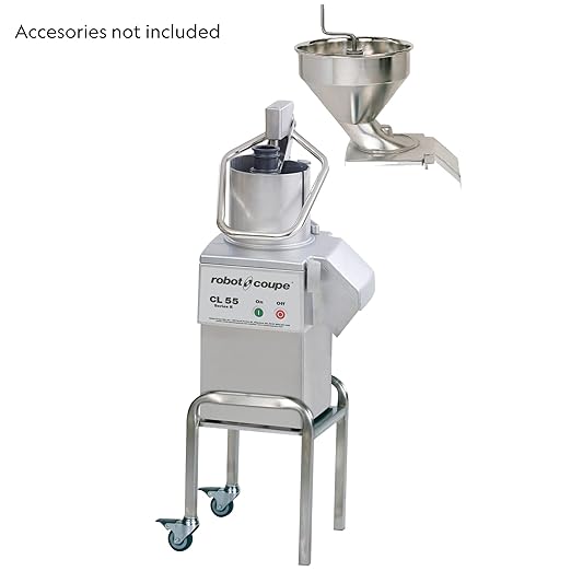 Robot Coupe CL52E Single-Speed Cutter Mixer Continuous Feed Commercial Food Processor with Side Discharge, 120v