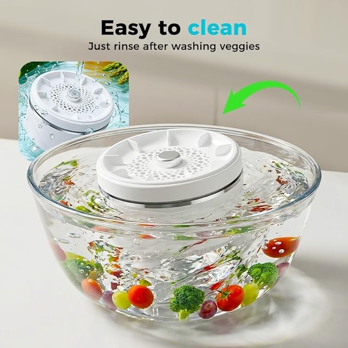 Produce Cleaner, Fruit and Vegetable Washing Machine, With Microbubble Electrolysis, 5-Min Auto Cleaning, Ipx7 Waterproof Cordless Device for Berries & Meat for Fruits, Vegetable & More (A)