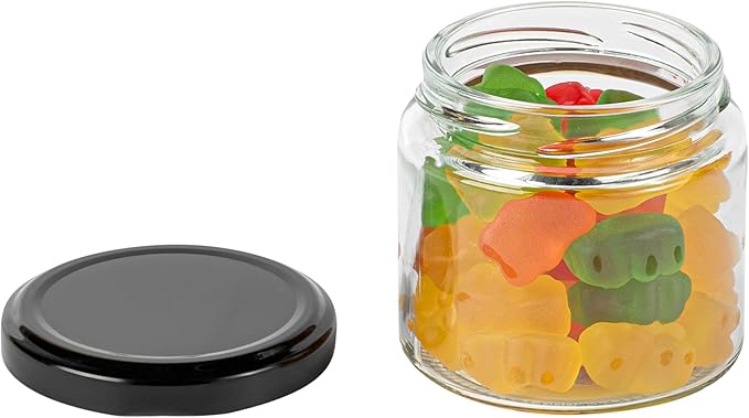 Restaurantware 100 Pack Of Glass Jars, 6 Oz Durable Glass Jars With Lids, Small Mason Jar For Food Reusable Hot And Cold Friendly, For Restaurants And Kitchens, Clear Storage Jar
