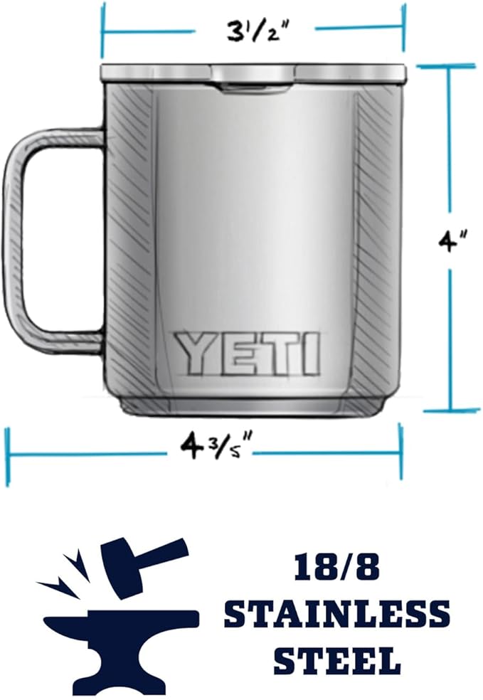 YETI Rambler 10 oz Stackable Mug, Vacuum Insulated, Stainless Steel with MagSlider Lid, Key Lime