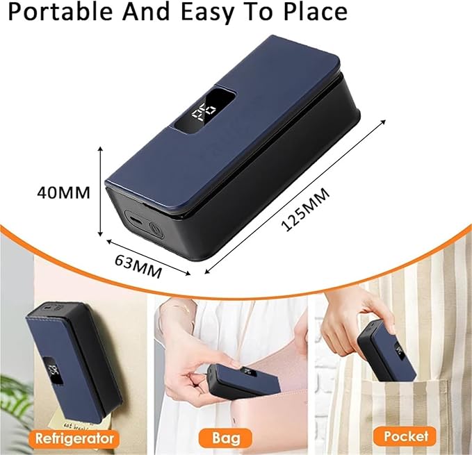 Vacuum Sealer Machine, Mini Heat Sealer Plastic Bag Sealing Machine Rechargable Storage Package Handheld Clip Food,Food Sealer(White)