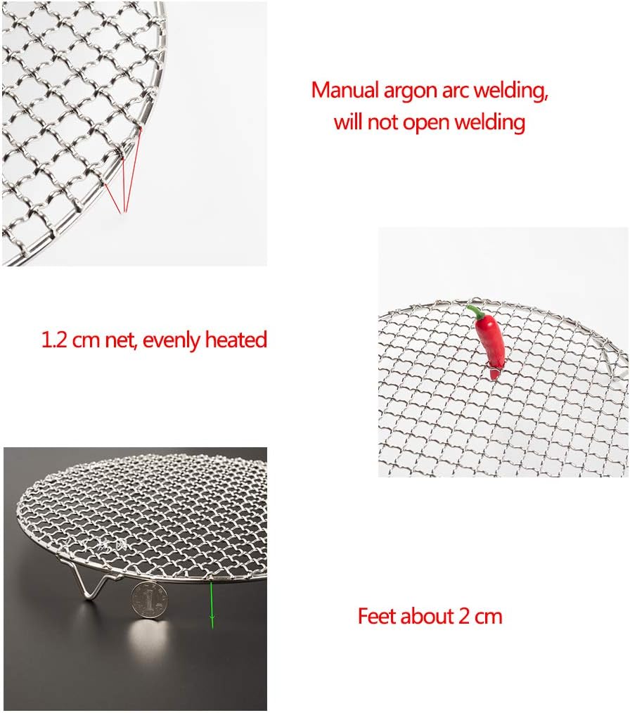 Versatile Round 304 Stainless Steel Cooling Rack Baking,Heat Resistant Rust Proof Sturdy Durable Dia 8.9"