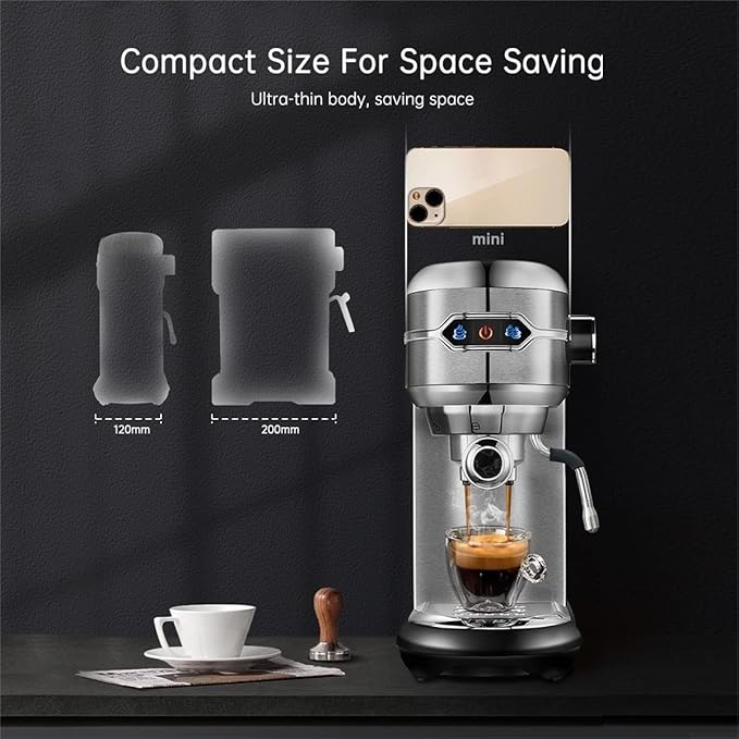Semi-auto Stainless Steel Household Coffee Machine 19 Capsules Superfine Capsule Powder Coffee Machine Cappuccino and Espresso H11 (Color : H11G1Jug Mat Tamper, Size : CHINA_US)