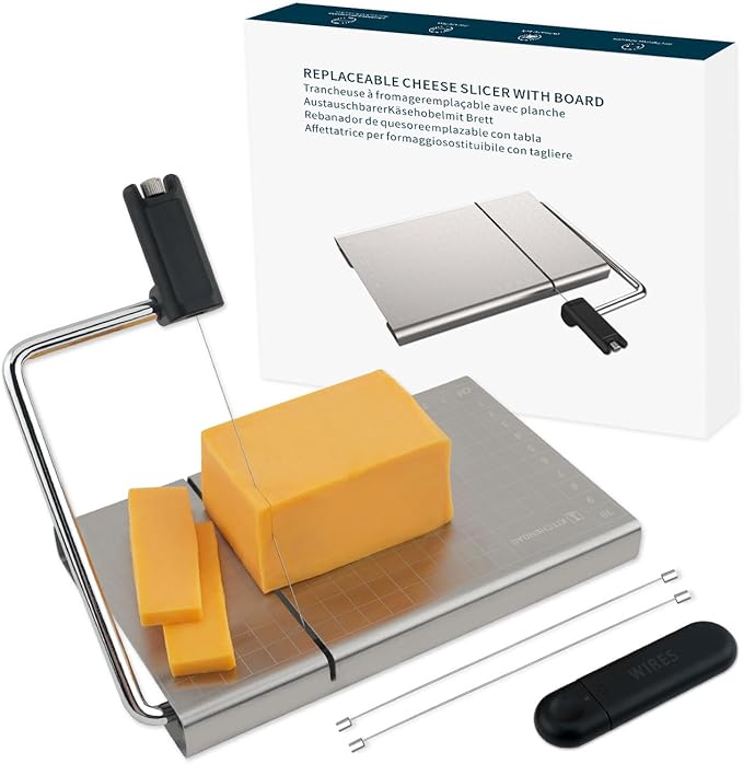 KITCHENDAO Detachable Wine Aerator and Replaceable Wire Cheese Slicer