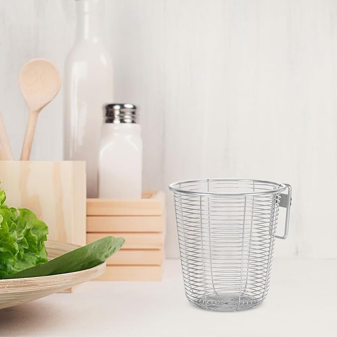 Cabilock Dishwasher Chopstick Basket with Hooks, Stainless Steel Kitchen Utensil Holder, Cutlery Organizer for Chopsticks Spoons Forks Straws, Small Hanging Silverware Drying Rack