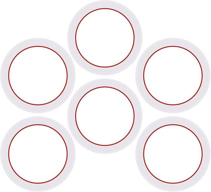 [UPGRADED] Sealing Gasket for Bialetti Moka Express 12 Cups Iconic Stovetop Espresso Maker - 6 PCS Replacement Food Grade Silicone Seal Ring for Aluminum Stovetop Coffee Maker Pots