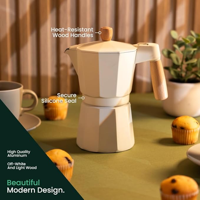 ANGORA BRANDS Moka Pots - Moka Espresso Coffee Maker - Espresso Pot - Versatile Stovetop Coffee Maker - Moka Pot by Vondra