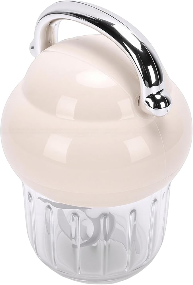 banapoy Electric Garlic Chopper, 21000 RPM Portable Veggie Chopper Garlic Onion Grinder Masher, Cordless Mini Baby Food Processor, for Ginger, Chili, Fruit, 350ML