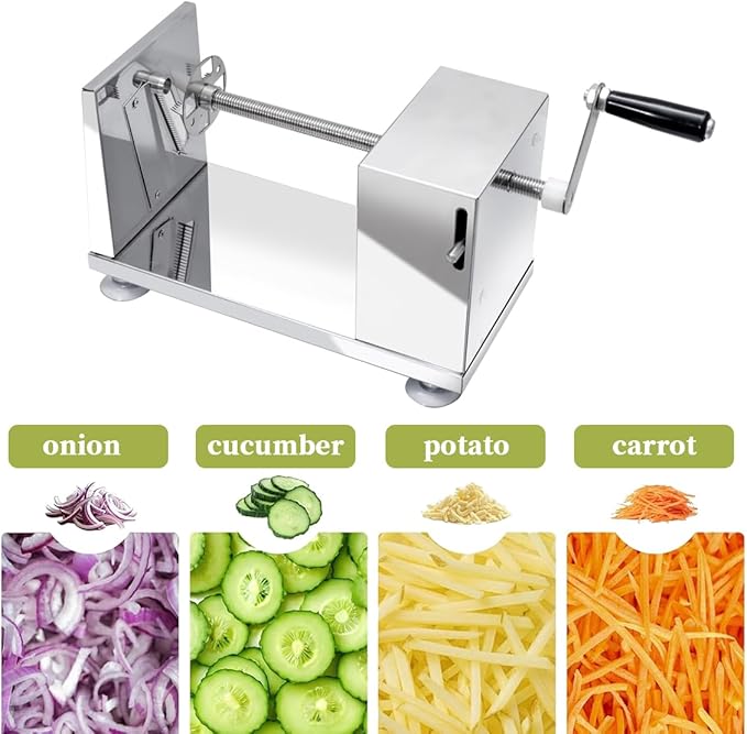 Vegetable Spiralizer Zucchini Noodle Maker for Healthy Industrial Quality Vegetable Slicer for Veggies, Potato Cutter, Zoodle Maker, with Strong Suction Cup Spiral Vegetable Cutter Slicer
