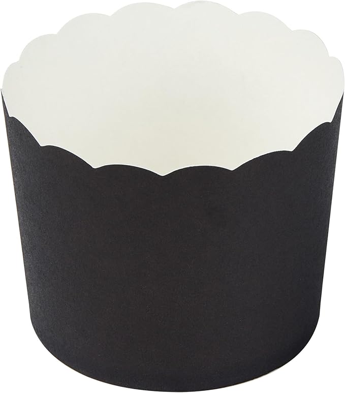 Restaurantware Baking Cups 200 Pack of 6 oz Paper Cupcake Liners Greaseproof Scalloped Oven-Safe Elegant Dessert Muffin Cups Disposable for Parties