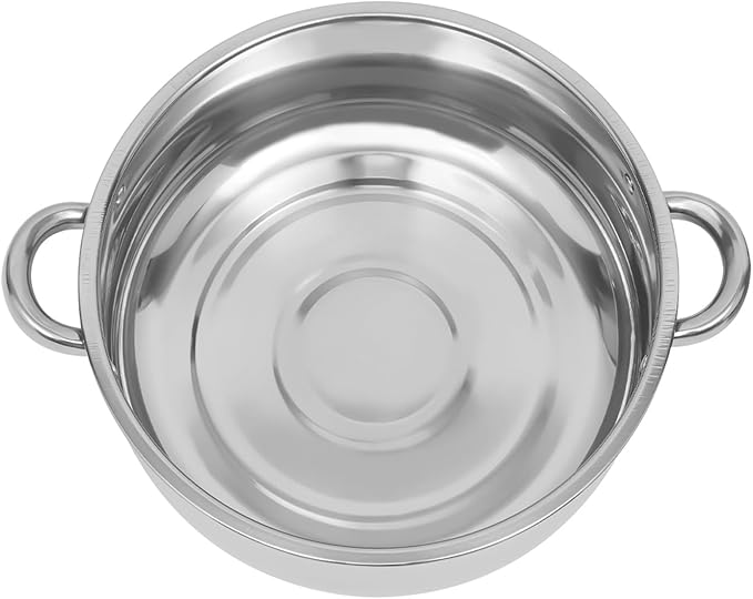Stainless Steel Steamer Glass Lid, 5-Layer Cooking Steamer Set, Overlapping Design, ø 28cm /11 Inch, Suitable for Induction Cooktops, Electric Cooktops, Gas Cooktops