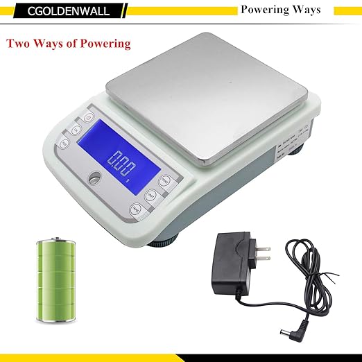 CGOLDENWALL 5000g 5kg 0.01g Lab Analytical Balance Digital Precision Electronic Scale Analytical Counter Automatic Calibration Commercial Scale High Precision Output RS232 and Automatic Calibration