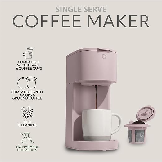 WILLOW Eco Series Single Serve Coffee Maker for K Cup and Ground Coffee, 6 to 12oz Brew Sizes with Strong Brew Option, Small Coffee Machine with Removable Reservoir & Reusable Filter, Eco-Friendly