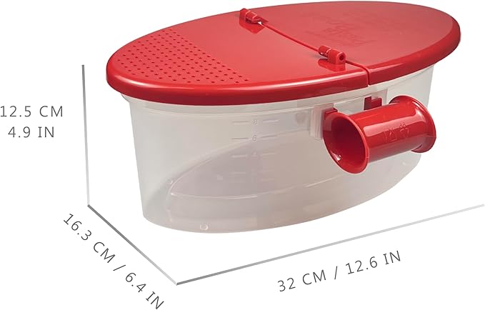 Microwave Pasta Boat with Strainer - Cooker for Rice, Vegetables, Chicken
