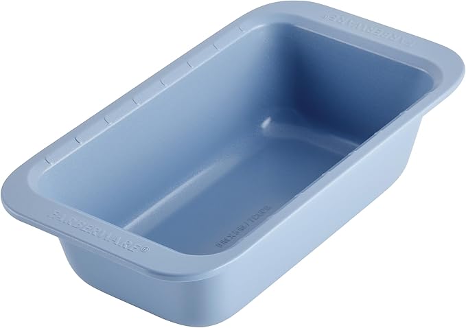 Farberware Easy Solutions Nonstick Bakeware Meatloaf/Loaf Baking Pan, 9 Inch x 5 Inch with Portion Marks - Blue