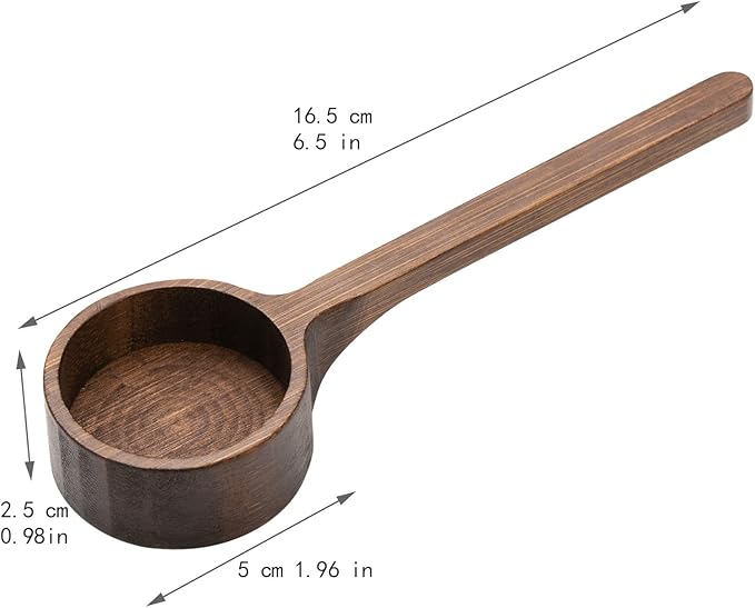 Bamboo Coffee Scoop Long Handle Measuring Scoop for Glass Food Jars