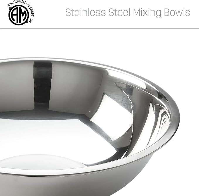 American Metalcraft 20 qt Stainless Steel Mixing Bowl,Silver