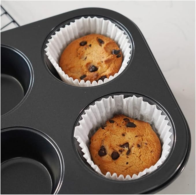 Cake Tin， Non-Stick Cake Mould, Baking Tools Baking Mold,Cake Mould,Baking HUANGXING - Muffin Cake Molds 4 Grids Oven Baking Tray Cupcake Non-Stick Baking Cups Baking Mold Fit for Home Pans