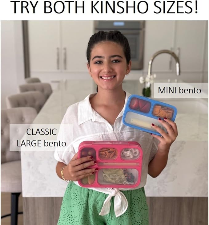 Small Snack Containers for Kids Toddlers - 3 Compartments (Set of 2) - Leak-Proof Boxes with Lids - BPA-Free Plastic Mini Bento Lunch Box - Ideal for School & Daycare, Holds 2 Cups (Red + Navy Blue)