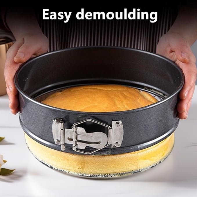 Springform Pan, 3PCS 7,8,9 Inch Cheesecake Pans with Removable Bottom, Non-stick Spring Form Pan for Cheesecake
