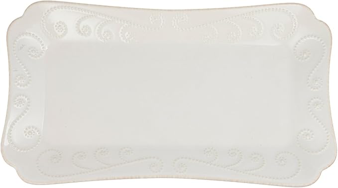 Lenox French Perle Hors D'Oeuvre Tray, 13.5-Inch, White -