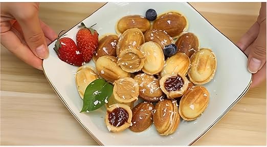 Walnut Cookie Maker 24 Holes Mold Maker Electric Walnut Cake Maker Mini Nut Waffle Bread Machine Sandwich Iron,Toaster Baking Breakfast Pan