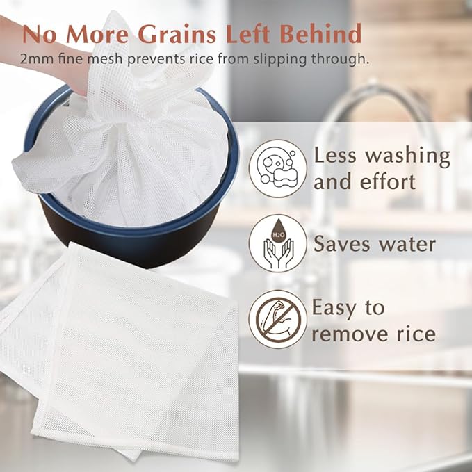 Japanese Rice Cooker Net Sushi Rice Net Mesh Polyester Napkin Reusable Made in Japan (L Size (40"x40")) White