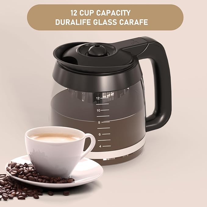 CE200 12-Cup Glass Coffee Pot Replacement Compatible with Ninja Coffee Brewer Maker Models CE251 CE201 CE201C CE200 CE200C Model# XGLSLID200