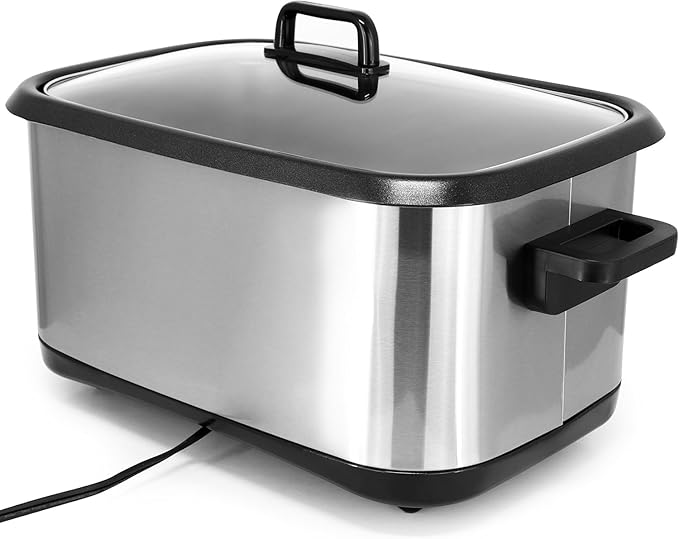 8 Quart 12-in-1 Deluxe Multi Cooker with Sous Vide Function, Programmable Electric Pressure Cooker with Non-Stick Pot, Glass Lid & Adjustable Temperature Settings for Family Meals