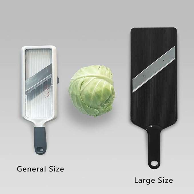 Fixed Thickness Vegetable Slicer – Ultra-Thin Cabbage Shredder for Salads, Jicama Tacos, Onion, Potato Chips – Fine Fluffy Cuts Mandoline Kitchen Tool