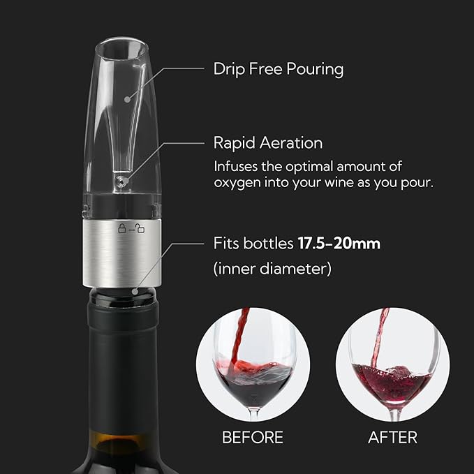 Wine Aerator Pourer and Wing Corkscrew Wine Bottle Opener