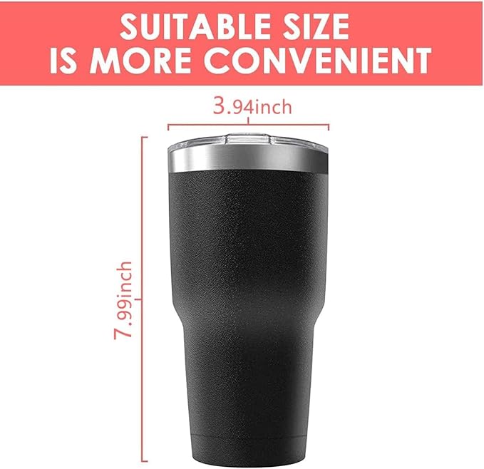 30oz Stainless Steel Travel Mug with Lid, 6 Pack Double Wall Vacuum Insulated Bulk Tumbler, Powder Coated Coffee Cup Suitable for Vehicle Cup Holders
